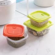 Camellia Berger Fresh-keeping Box Plastic Refrigerator Fresh-keeping Box Household Fruit and Vegetable Storage Box Microwave Lunch Box Food Grade 6-Piece Set 780ML+830ML