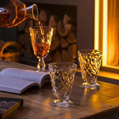 LA ROCHERE France LAROCHERE selected limited retro Lyon goblet gift box 2 pieces glass mug set Lyon transparent goblet pair cup gift box LA ROCHERE France LAROCHERE selected limited retro Lyon goblet gift box 2 pieces glass mug set Lyon transparent goblet pair cup gift box