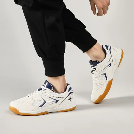 Pull back table tennis shoes 2022 spring sports shoes for men and women couple models low top breathable mesh table tennis shoes badminton shoes soft bottom shock absorption/103HC white dark blue 41/standard size Pull back table tennis shoes 2022 spring sports shoes for men and women couple models low top breathable mesh table tennis shoes badminton shoes soft bottom shock absorption/103HC white dark blue 41/standard size