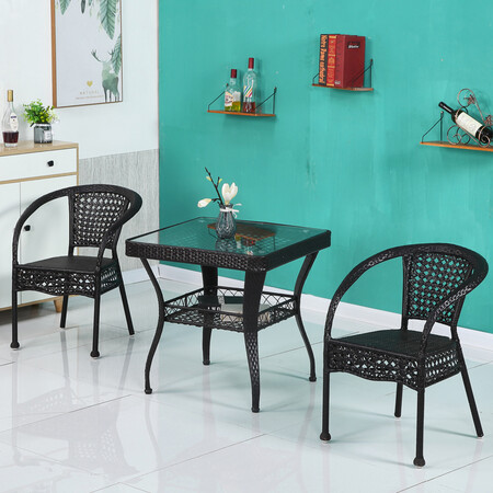 Okaiduo coffee table table and chair set rattan chair three-piece set five-piece set balcony outdoor chair leisure stool living room outdoor furniture combination rattan chair white small apartment 70 large table 80 four chairs one table gold green 80 square table Okaiduo coffee table table and chair set rattan chair three-piece set five-piece set balcony outdoor chair leisure stool living room outdoor furniture combination rattan chair white small apartment 70 large table 80 four chairs one table gold green 80 square table