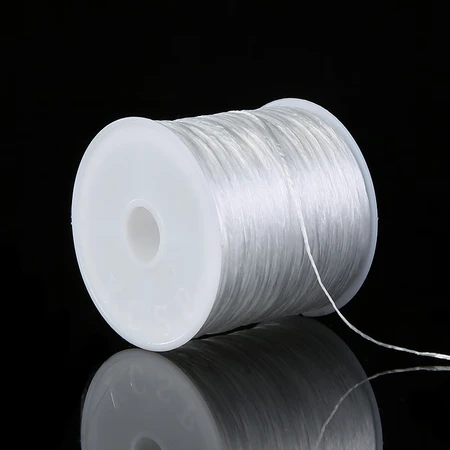 Beaded Rope Elastic Thread Bracelet Rubber Band Hand String Rope Beaded Bracelet Wire White 60m Beaded Rope Elastic Thread Bracelet Rubber Band Hand String Rope Beaded Bracelet Wire White 60m