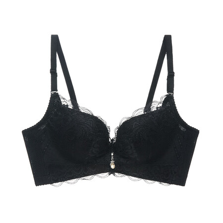 Metropolitan Beauty Bra Set No Steel Ring Thin Section Small Chest Gathered Palm Cup Sexy Lace Ladies Underwear Set 2B7558 Black 34/75A+M Size Metropolitan Beauty Bra Set No Steel Ring Thin Section Small Chest Gathered Palm Cup Sexy Lace Ladies Underwear Set 2B7558 Black 34/75A+M Size