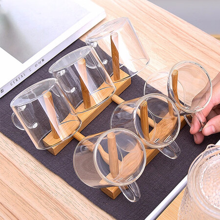 Tianxi TIANXI Tea Set Glass Small Tea Cup Set Special Tea Cup Kung Fu Flower Tea Cup High Borosilicate Heat Resistant Home Office Water Cup Tea Set Accessories 6 Pack + Cup Holder Tianxi TIANXI Tea Set Glass Small Tea Cup Set Special Tea Cup Kung Fu Flower Tea Cup High Borosilicate Heat Resistant Home Office Water Cup Tea Set Accessories 6 Pack + Cup Holder