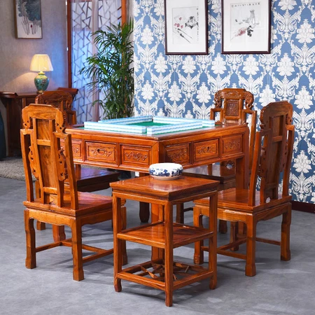 Villa wood solid wood mahjong table dining table dual-use Chinese classical fully automatic mahjong machine chess multi-functional simple dining table home Villa wood solid wood mahjong table dining table dual-use Chinese classical fully automatic mahjong machine chess multi-functional simple dining table home
