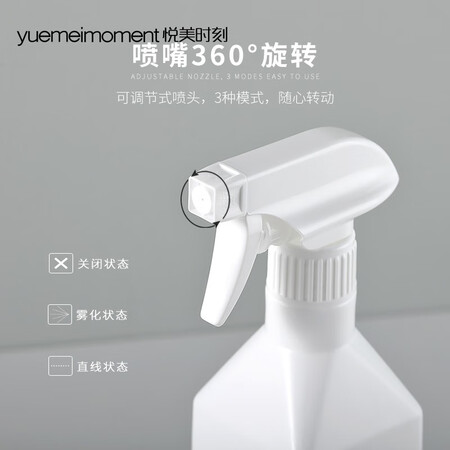 Joyful Moment Household large-capacity spray bottle, disinfectant alcohol spray bottle, fine mist sub-bottling bottle, gardening watering and succulent spray bottle, beauty salon spray bottle 500ml/white Joyful Moment Household large-capacity spray bottle, disinfectant alcohol spray bottle, fine mist sub-bottling bottle, gardening watering and succulent spray bottle, beauty salon spray bottle 500ml/white
