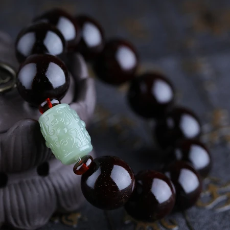 Yanyun Jewelry Lobular Red Sandalwood Bracelet Indian High Oil Hetian Jade White Jade Transfer Beads Amber Wenplay Buddha Beads Rosary Beads Sandalwood Bracelets Hand Bracelets for Men and Women 18mm with Certificate of Appraisal Yanyun Jewelry Lobular Red Sandalwood Bracelet Indian High Oil Hetian Jade White Jade Transfer Beads Amber Wenplay Buddha Beads Rosary Beads Sandalwood Bracelets Hand Bracelets for Men and Women 18mm with Certificate of Appraisal