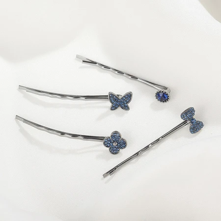 Chimera CHIMERA flash diamond word clip 4-piece set clip hair accessories headdress hair clip female hair clip side clip Korean version simple and elegant broken hair bangs clip Chimera CHIMERA flash diamond word clip 4-piece set clip hair accessories headdress hair clip female hair clip side clip Korean version simple and elegant broken hair bangs clip