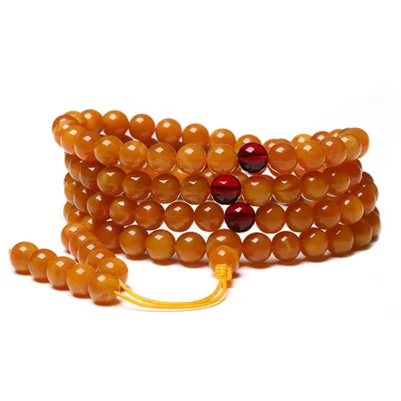 Love ice selected Burmese old beeswax multi-circle 108 Buddha beads raw ore beeswax amber rough stone necklace men and women models old beeswax 108 beads diameter 10mm Love ice selected Burmese old beeswax multi-circle 108 Buddha beads raw ore beeswax amber rough stone necklace men and women models old beeswax 108 beads diameter 10mm