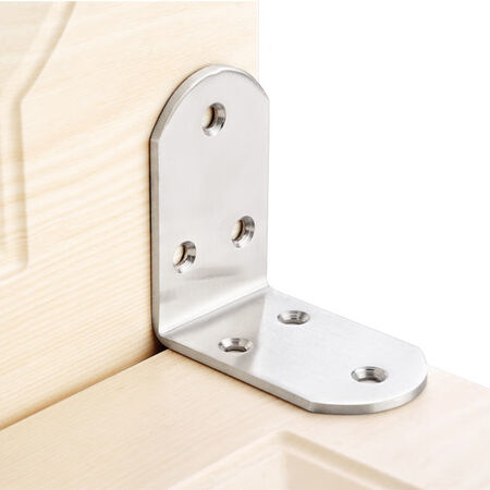 Stainless steel angle code L-shaped code angle iron bracket fixing piece semicircle thickening right angle furniture hardware fitting connecting piece 20*20*1.8mm thickness 5pcs Stainless steel angle code L-shaped code angle iron bracket fixing piece semicircle thickening right angle furniture hardware fitting connecting piece 20*20*1.8mm thickness 5pcs