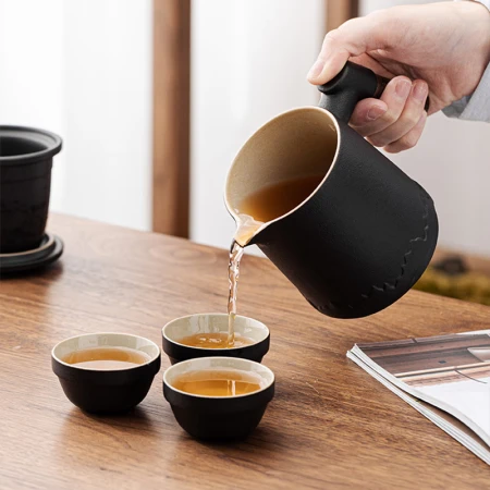 A few things forest tea set travel tea set a pot of four cups outdoor portable kung fu tea set quick cup 6-piece ceramic tea cup A few things forest tea set travel tea set a pot of four cups outdoor portable kung fu tea set quick cup 6-piece ceramic tea cup