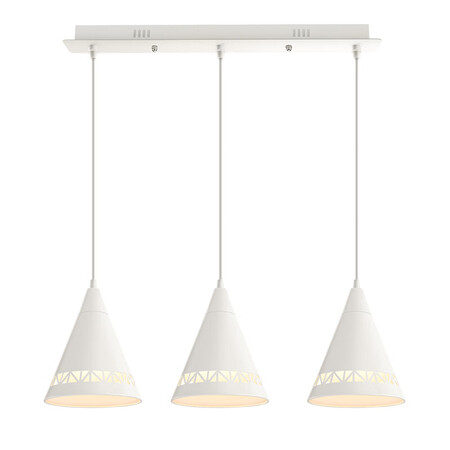 NVC NVC lighting LED dining chandelier restaurant bar lighting modern minimalist wrought iron three-head chandelier white NVC NVC lighting LED dining chandelier restaurant bar lighting modern minimalist wrought iron three-head chandelier white