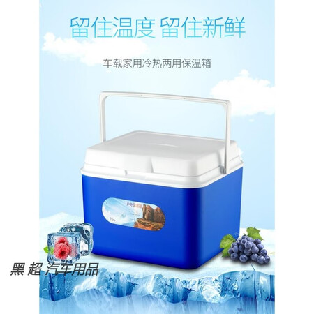 Car home dual purpose large truck car small heating and cooling box insulation freezer 6 liters blue 5 ice packs Car home dual purpose large truck car small heating and cooling box insulation freezer 6 liters blue 5 ice packs