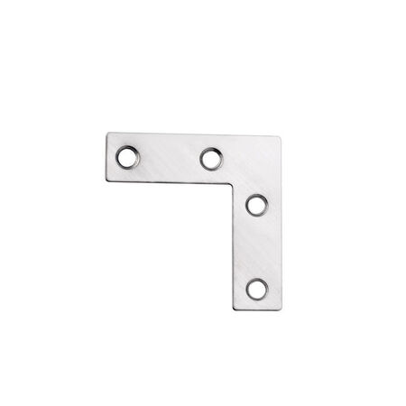 Stainless steel angle code L-shaped code angle iron bracket fixing piece semicircle thickening right angle furniture hardware fitting connecting piece 20*20*1.8mm thickness 5pcs Stainless steel angle code L-shaped code angle iron bracket fixing piece semicircle thickening right angle furniture hardware fitting connecting piece 20*20*1.8mm thickness 5pcs