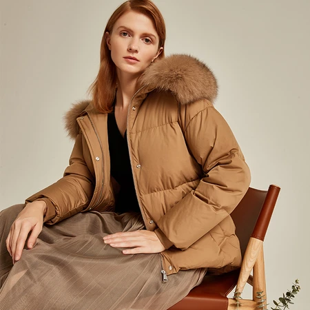 Netease Yanxuan surface strong temperature women's fox fur collar waist short down jacket sold out pink M165/84A Netease Yanxuan surface strong temperature women's fox fur collar waist short down jacket sold out pink M165/84A