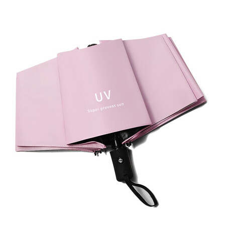 Huixun Automatically open and close UV protection umbrella, damaged package, pink Huixun Automatically open and close UV protection umbrella, damaged package, pink