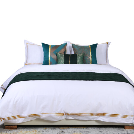 Modern new Chinese model room bedding complete set of home furnishing showroom store home textile soft furnishing bedding multi-piece set B style eight-piece set 1.5M bed without core Modern new Chinese model room bedding complete set of home furnishing showroom store home textile soft furnishing bedding multi-piece set B style eight-piece set 1.5M bed without core
