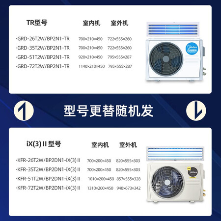 Midea central air-conditioning duct machine with one to one 3HP DC inverter smart home appliance 3p embedded package installation GRD72T2W/BP2N1-TR Midea central air-conditioning duct machine with one to one 3HP DC inverter smart home appliance 3p embedded package installation GRD72T2W/BP2N1-TR