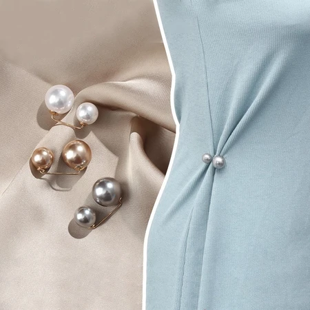 Yililuo anti-light buckle pearl pin fixed clothes collar buckle waist artifact neckline anti-light buckle simple temperament imitation pearl brooch versatile cardigan brooch accessories three packs Yililuo anti-light buckle pearl pin fixed clothes collar buckle waist artifact neckline anti-light buckle simple temperament imitation pearl brooch versatile cardigan brooch accessories three packs