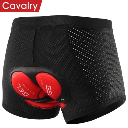 Cavalry cycling underwear shorts cycling clothing male and female silicone cushion breathable quick-drying mountain bike road bike pants seat cushion equipment black M size Cavalry cycling underwear shorts cycling clothing male and female silicone cushion breathable quick-drying mountain bike road bike pants seat cushion equipment black M size