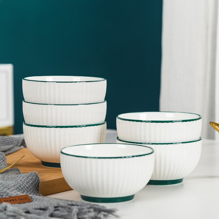 Haoya ceramic tableware underglaze color Jingdezhen tableware bowls and dishes set microwave oven for 24 ink clouds Haoya ceramic tableware underglaze color Jingdezhen tableware bowls and dishes set microwave oven for 24 ink clouds