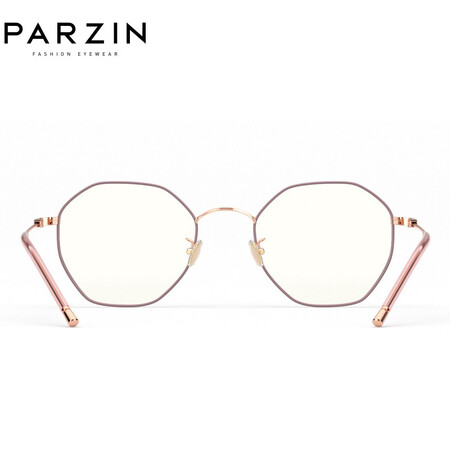 Parson PARZIN Song Zuer star same paragraph anti-blue light and radiation protection glasses ladies metal polygon computer goggles flat mirror 15738L Parson PARZIN Song Zuer star same paragraph anti-blue light and radiation protection glasses ladies metal polygon computer goggles flat mirror 15738L