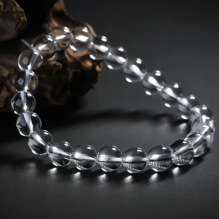 Shiyue Jewelry White Crystal Bracelet Bracelet Crystal Agate Jewelry for Men and Women Couples 8mm Shiyue Jewelry White Crystal Bracelet Bracelet Crystal Agate Jewelry for Men and Women Couples 8mm