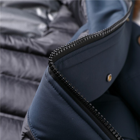 Flying in the snow mid-length goose down jacket men's thickened warmth detachable hooded jacket winter extreme cold outdoor windproof detachable raccoon fur collar fog blue 180/XL Flying in the snow mid-length goose down jacket men's thickened warmth detachable hooded jacket winter extreme cold outdoor windproof detachable raccoon fur collar fog blue 180/XL