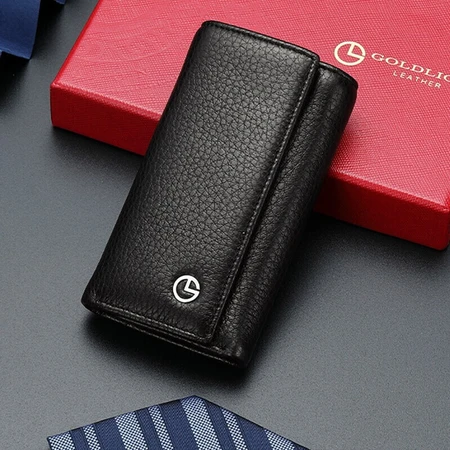 Goldlion Goldlion Fashion Casual Key Case Business Leather Key Case Gift Box Black Goldlion Goldlion Fashion Casual Key Case Business Leather Key Case Gift Box Black