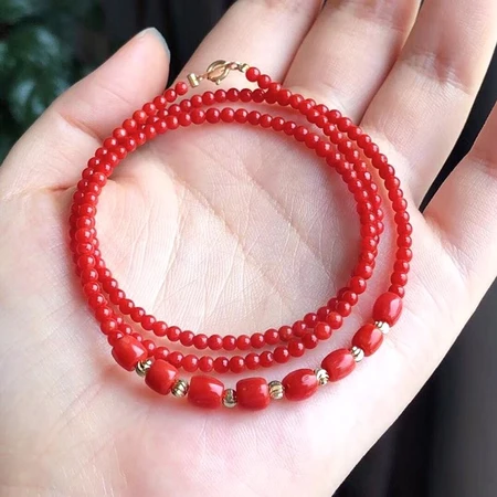 Stone Spirit Natural Coral Necklace Round Bead Barrel Bead Tower Chain Necklace Women Sardin Live Mouth Fashion Elegant High-grade Ping An Red Necklace Female Birth Year Festival Gift Colored Treasure Send Appraisal Certificate Round Beads 2.8 Barrel Beads 5mm Tower Chain Length About 52cm Stone Spirit Natural Coral Necklace Round Bead Barrel Bead Tower Chain Necklace Women Sardin Live Mouth Fashion Elegant High-grade Ping An Red Necklace Female Birth Year Festival Gift Colored Treasure Send Appraisal Certificate Round Beads 2.8 Barrel Beads 5mm Tower Chain Length About 52cm