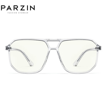 Parsons PARZIN anti-blue light anti-radiation glasses, transparent large frame double beam flat mirror for men and women, computer mobile phone anti-blue light goggles 2021 15789L transparent color Parsons PARZIN anti-blue light anti-radiation glasses, transparent large frame double beam flat mirror for men and women, computer mobile phone anti-blue light goggles 2021 15789L transparent color