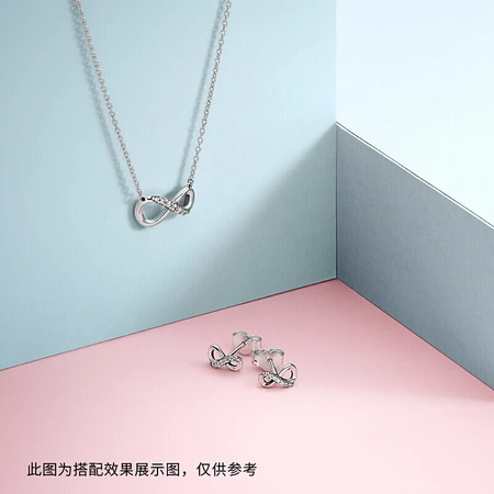 Pandora Pandora 925 Silver Shiny Eternal Symbol Necklace 398821C01 Silver Clavicle Chain Simple Design Pandora Pandora 925 Silver Shiny Eternal Symbol Necklace 398821C01 Silver Clavicle Chain Simple Design
