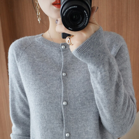 Fall/winter new style Western-style low round neck long-sleeved cashmere sweater made in Geerdos City Fall/winter new style Western-style low round neck long-sleeved cashmere sweater made in Geerdos City