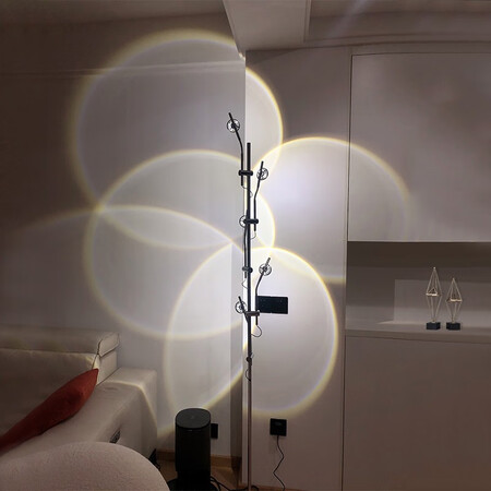 Mingxiang floor lamp creative LED light and shadow living room sofa bedroom live broadcast net red 2021 new Italian art hotel villa designer wall atmosphere projection daylight vertical lamp three-head floor lamp natural light Mingxiang floor lamp creative LED light and shadow living room sofa bedroom live broadcast net red 2021 new Italian art hotel villa designer wall atmosphere projection daylight vertical lamp three-head floor lamp natural light
