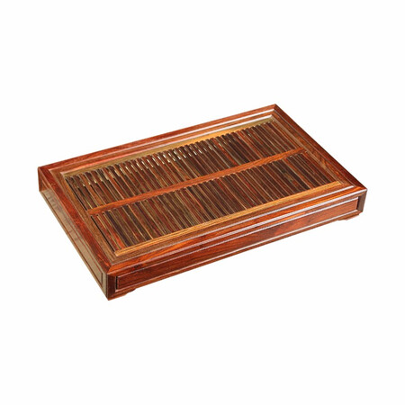 Red rosewood railing plain tea tray living room desktop decoration Chinese mahogany household simple gift collection Red rosewood railing plain tea tray living room desktop decoration Chinese mahogany household simple gift collection
