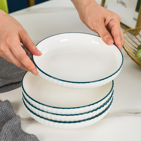 Haoya ceramic tableware underglaze color Jingdezhen tableware bowls and dishes set microwave oven for 24 ink clouds Haoya ceramic tableware underglaze color Jingdezhen tableware bowls and dishes set microwave oven for 24 ink clouds