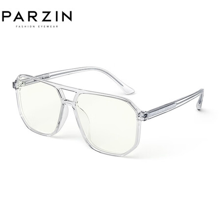 Parsons PARZIN anti-blue light anti-radiation glasses, transparent large frame double beam flat mirror for men and women, computer mobile phone anti-blue light goggles 2021 15789L transparent color Parsons PARZIN anti-blue light anti-radiation glasses, transparent large frame double beam flat mirror for men and women, computer mobile phone anti-blue light goggles 2021 15789L transparent color