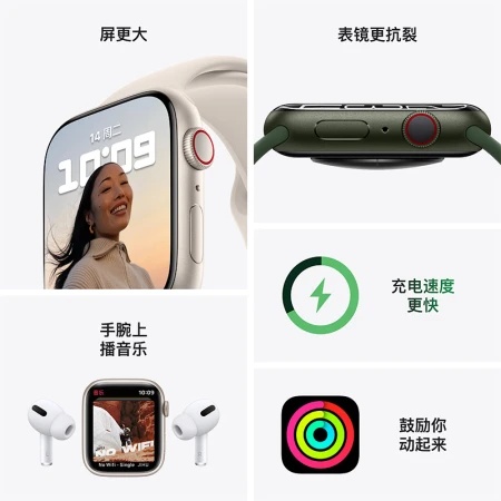 Apple Watch Series 7 Smartwatch GPS + Cellular 45mm Midnight Aluminum Case Midnight Sport Band MKJP3CH/A Apple Watch Series 7 Smartwatch GPS + Cellular 45mm Midnight Aluminum Case Midnight Sport Band MKJP3CH/A