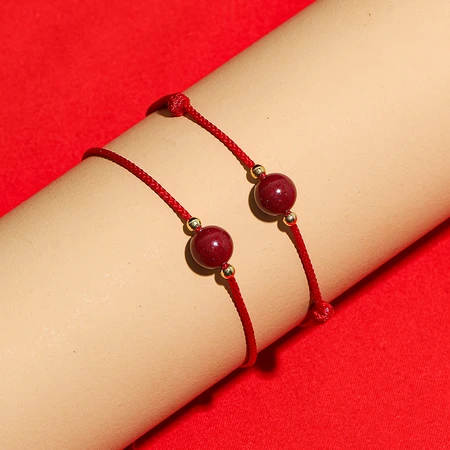 Jinshiling cinnabar bracelet couple bracelet ladies men's natal year red rope anklet good luck beads pure hand-woven hand rope for boys and girls wife birthday gift red rope cinnabar bracelet Jinshiling cinnabar bracelet couple bracelet ladies men's natal year red rope anklet good luck beads pure hand-woven hand rope for boys and girls wife birthday gift red rope cinnabar bracelet