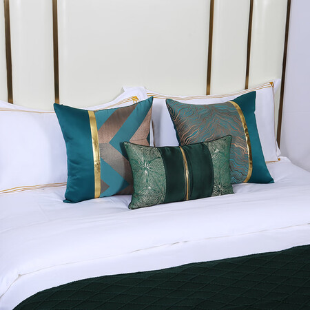 Modern new Chinese model room bedding complete set of home furnishing showroom store home textile soft furnishing bedding multi-piece set B style eight-piece set 1.5M bed without core Modern new Chinese model room bedding complete set of home furnishing showroom store home textile soft furnishing bedding multi-piece set B style eight-piece set 1.5M bed without core