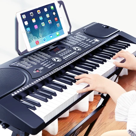 Meike MEIRKERGRMK-8618 61-key multi-functional intelligent teaching electronic organ for children beginners musical instruments connected to mobile phone pad with piano stand Meike MEIRKERGRMK-8618 61-key multi-functional intelligent teaching electronic organ for children beginners musical instruments connected to mobile phone pad with piano stand