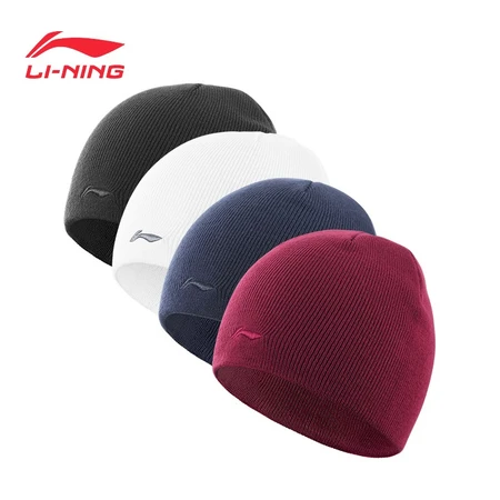 Li Ning LI-NING Hat Men's Autumn and Winter Warm Gifts All-match Trendy Women's Wool Beanie Earmuffs Headgear Gift Knitted Hat Plus Velvet Classic Style-Blue Black Li Ning LI-NING Hat Men's Autumn and Winter Warm Gifts All-match Trendy Women's Wool Beanie Earmuffs Headgear Gift Knitted Hat Plus Velvet Classic Style-Blue Black