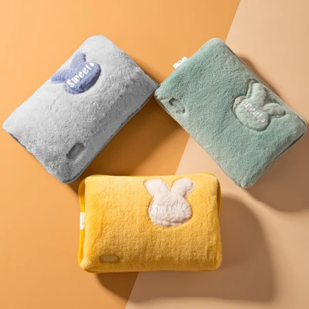 Warm memory hot water bag warm water bag hand warmer treasure warm baby electric warm treasure electric heat treasure rechargeable explosion-proof cute short rabbit blue gray Warm memory hot water bag warm water bag hand warmer treasure warm baby electric warm treasure electric heat treasure rechargeable explosion-proof cute short rabbit blue gray