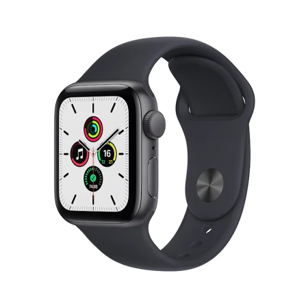 Apple Watch SE 2021 Smart Watch GPS Model 40mm Space Gray Aluminum Metal Case Midnight Color Sports Strap MKQ13CH/A Apple Watch SE 2021 Smart Watch GPS Model 40mm Space Gray Aluminum Metal Case Midnight Color Sports Strap MKQ13CH/A