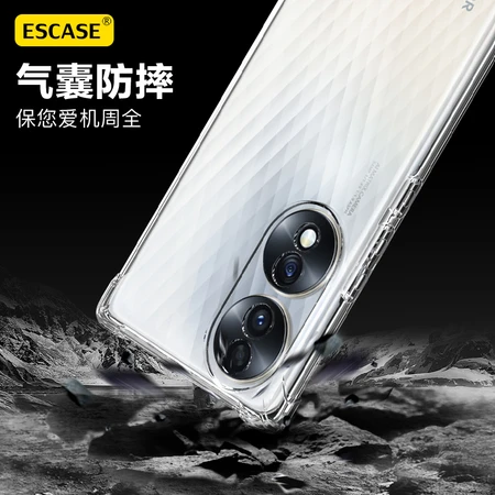 ESCASE Honor 70 mobile phone case all-inclusive drop-proof transparent protective case soft shell TPU airbag unisex with lanyard hole ES-iP9 series upgraded version transparent white ESCASE Honor 70 mobile phone case all-inclusive drop-proof transparent protective case soft shell TPU airbag unisex with lanyard hole ES-iP9 series upgraded version transparent white