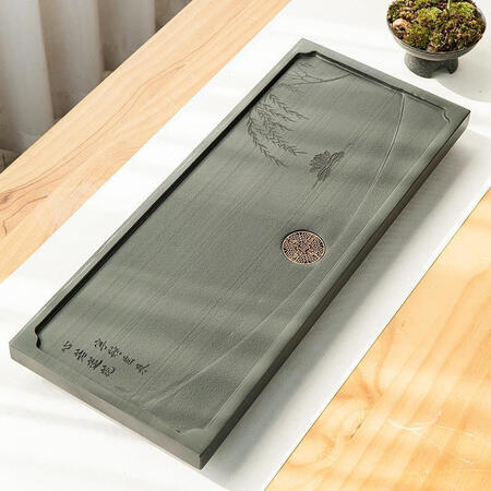 Tea tray, tea tray, tea table, natural whole block of black stone, the whole set of tea set, Kung Fu tea tray, household simple Tianluo green tea slate relief, large, medium and small flowers 60*25*3 Tea tray, tea tray, tea table, natural whole block of black stone, the whole set of tea set, Kung Fu tea tray, household simple Tianluo green tea slate relief, large, medium and small flowers 60*25*3