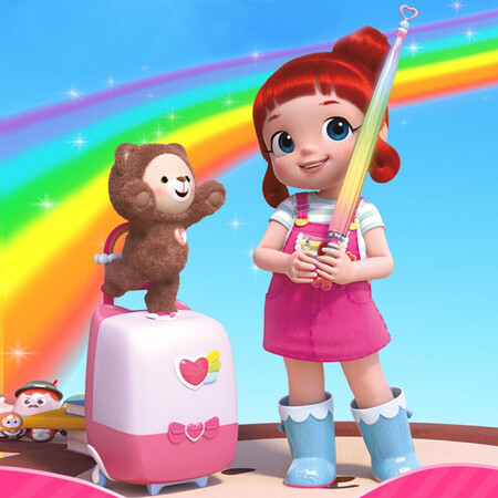 Rainbow Baby Cartoon Talking and Singing Smart Doll Girl Toy Doll_Rainbow Baby Rainbow Umbrella and Rainbow Suitcase Deluxe Set Rainbow Baby + Suitcase + Umbrella + Heart Treasure Rainbow Baby Cartoon Talking and Singing Smart Doll Girl Toy Doll_Rainbow Baby Rainbow Umbrella and Rainbow Suitcase Deluxe Set Rainbow Baby + Suitcase + Umbrella + Heart Treasure