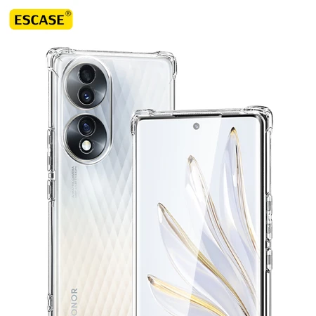 ESCASE Honor 70 mobile phone case all-inclusive drop-proof transparent protective case soft shell TPU airbag unisex with lanyard hole ES-iP9 series upgraded version transparent white ESCASE Honor 70 mobile phone case all-inclusive drop-proof transparent protective case soft shell TPU airbag unisex with lanyard hole ES-iP9 series upgraded version transparent white