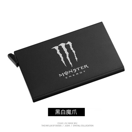 Ba Shi card holder male anime fashion brand metal card holder ultra-thin automatic pop-up anti-degaussing swipe card holder bank card holder card holder business card holder magic claw Ba Shi card holder male anime fashion brand metal card holder ultra-thin automatic pop-up anti-degaussing swipe card holder bank card holder card holder business card holder magic claw