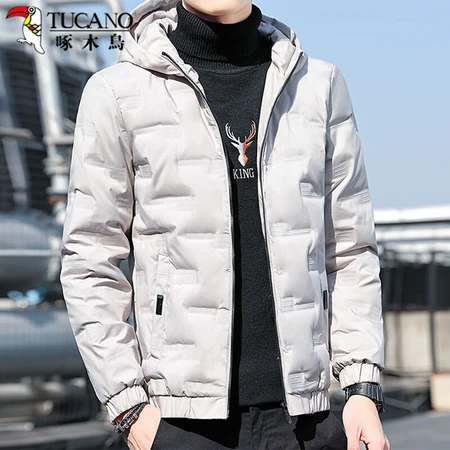Woodpecker TUCANO Cotton Cotton Men's Winter Cotton Cotton Hooded Fashion Versatile Warm Cotton Padded Jacket Casual Men's Jacket Coat Tops Khaki Custom L Woodpecker TUCANO Cotton Cotton Men's Winter Cotton Cotton Hooded Fashion Versatile Warm Cotton Padded Jacket Casual Men's Jacket Coat Tops Khaki Custom L