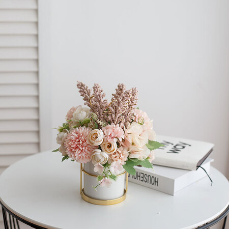 Love installed sugar Nordic simulation flower living room decorations fake flowers ceramic vase floral set dining table flower silk flower dried flower TV cabinet decoration high simulation gold heart ceramic powder Love installed sugar Nordic simulation flower living room decorations fake flowers ceramic vase floral set dining table flower silk flower dried flower TV cabinet decoration high simulation gold heart ceramic powder